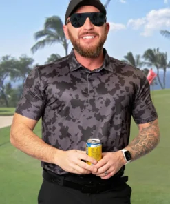 Stroke Play Golf Apparel Midnight Stealth Men's Golf Polo -Golf Clubs Store BlackStealth2 scaled