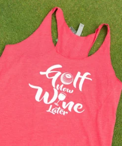 Stroke Play Golf Apparel Golf Now Wine Later Women's Tank Top -Golf Clubs Store DSC 0005