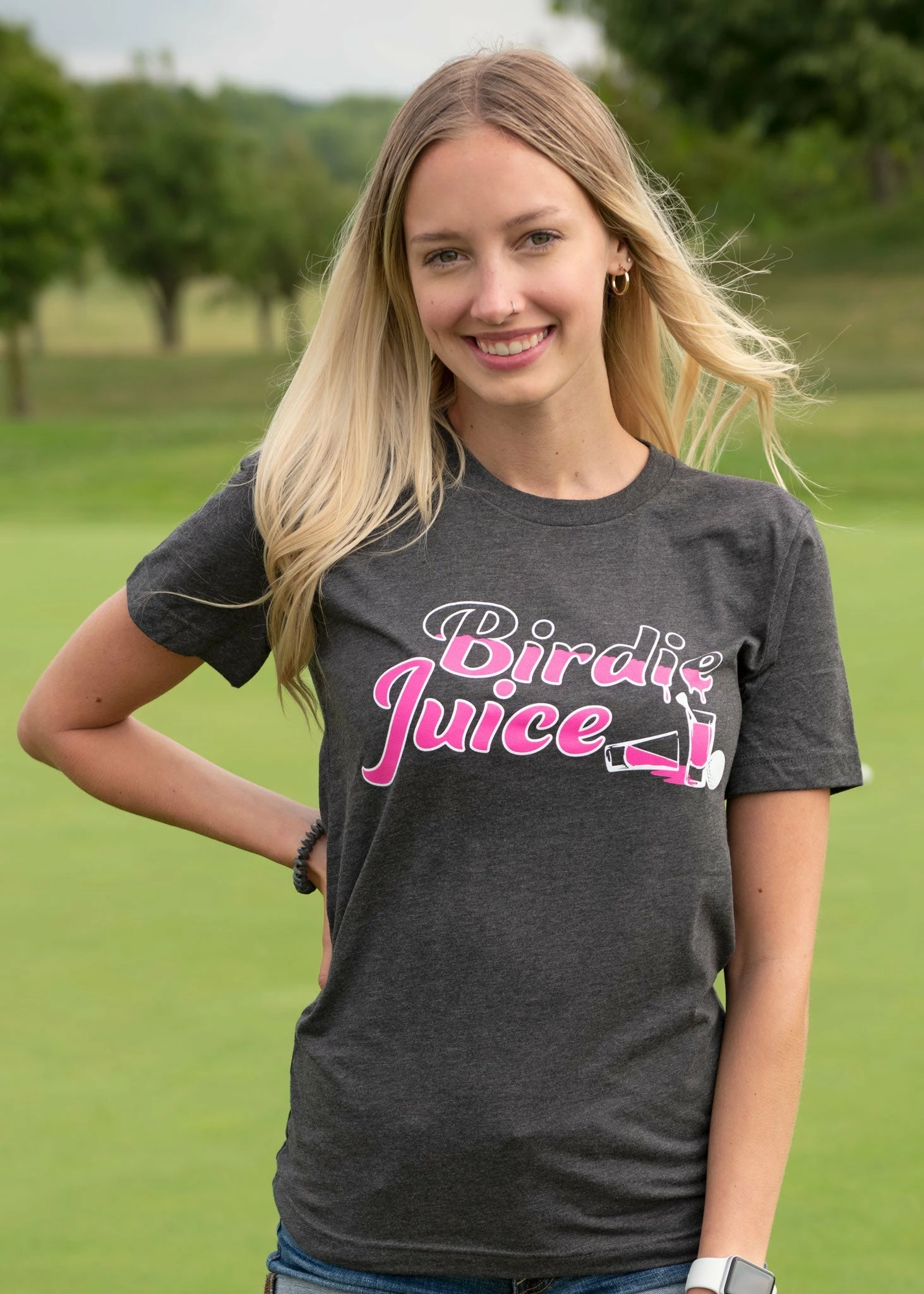 Stroke Play Golf Apparel Birdie Juice Women's Relaxed T-Shirt 2 Stroke Play Golf Apparel Birdie Juice Women's Relaxed T-Shirt - Image 2