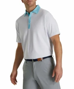 FootJoy Pique Tulip Trim Stretch Lisle Collar -Golf Clubs Store FJ 28458 02 223625
