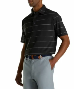 FootJoy Stretch Pique Chalkstripe Self Collar
