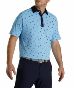 FootJoy Pique Stretch Scattered Floral Self Collar -Golf Clubs Store FJ 28483 02 599142