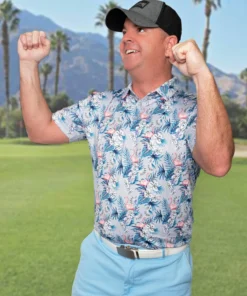 Stroke Play Golf Apparel Regal Flamingo Men's Golf Polo -Golf Clubs Store FalmingoNew scaled