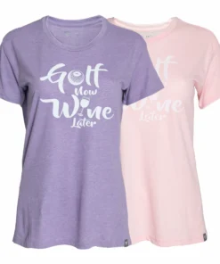 Stroke Play Golf Apparel Golf Now, Wine Later Women's T-Shirt