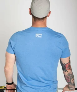 Stroke Play Golf Apparel Stroke Play Men's T-Shirt -Golf Clubs Store Stroke Play logo tshirt t logo blue back cotton poly